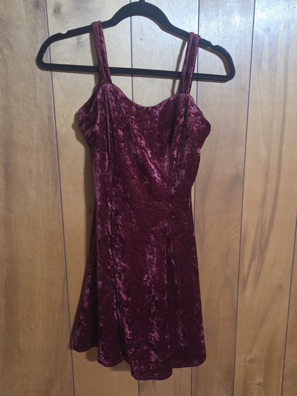 90s y2k All that Jazz Small Burgundy Crushed Velvet Mini Dress
